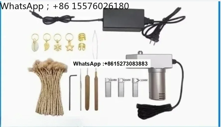 AC 100-240V Dreadlock Machine Electric Instant Portable loc Machine for Dreadlock Crochet Braiding Machine 6MM/8MM/10MM Hole
