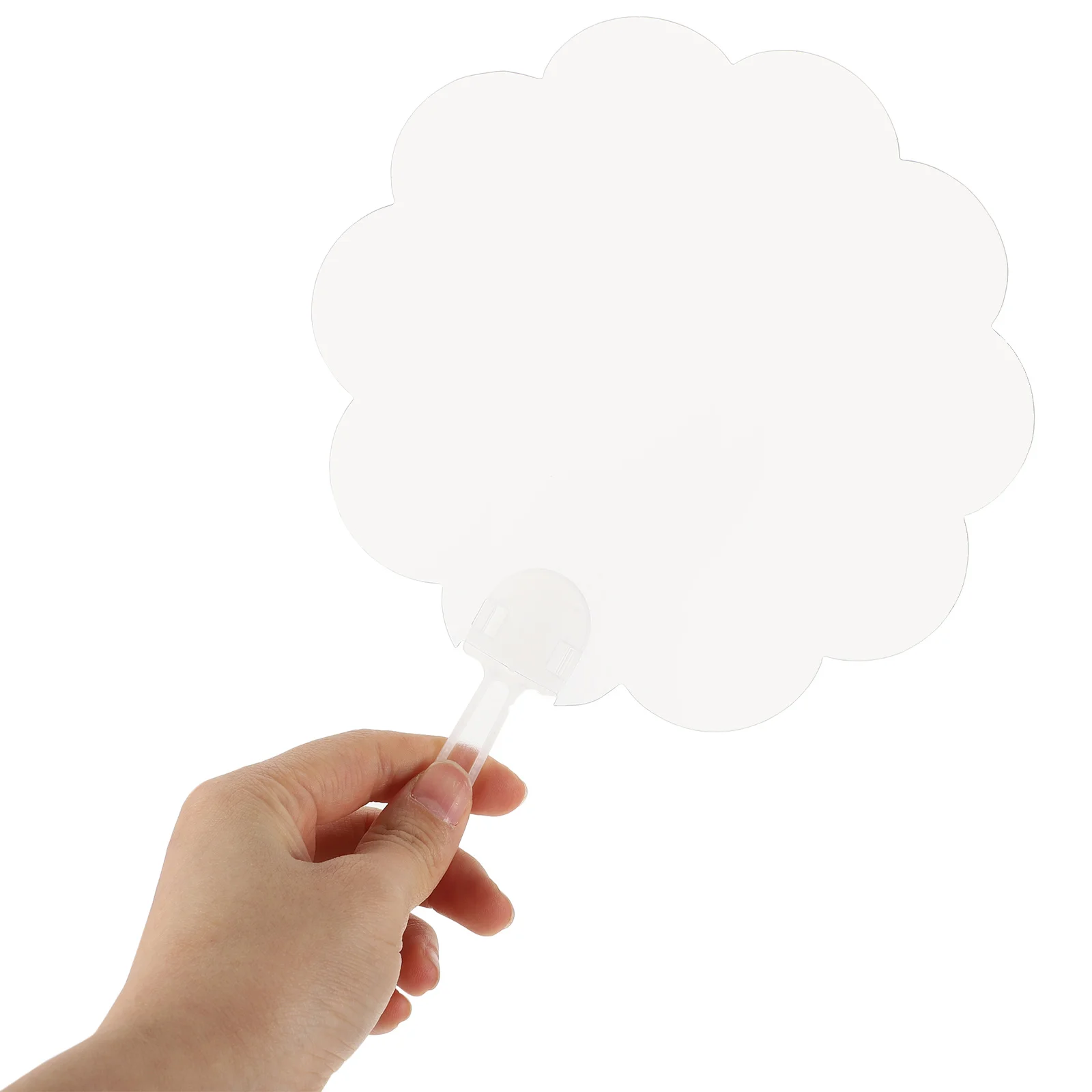 8 Pcs DIY Painting Hand Fan Fans Transparent Handheld Blank PVC White Material
