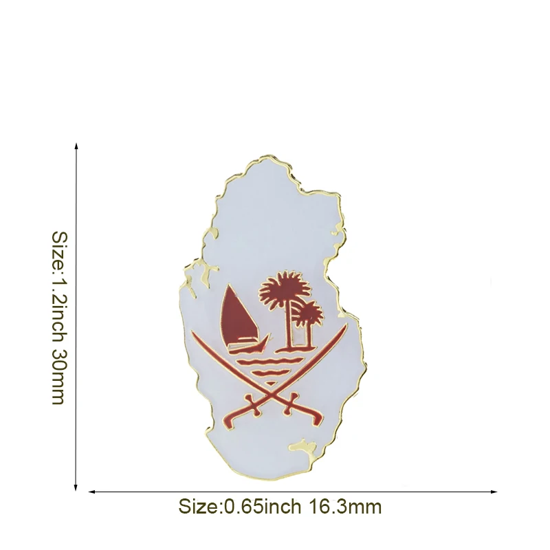 Qatar Flag Metal Lapel Pin Flag Pin Badge