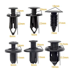 60Pcs High Quality Nylon Car Retainer Clips 6 Sizes Plastic Fasteners Auto Trim Panel Clip Push in Car Body Bumper Rivet