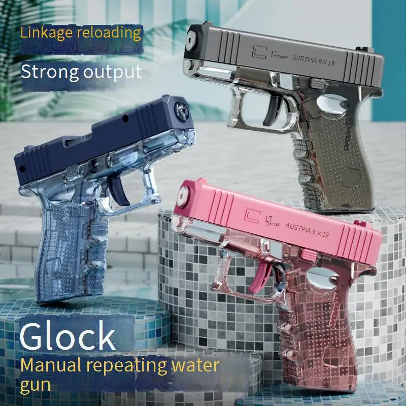 

Mini Glock water gun automatic rebore spray long range water pistol children's water toy