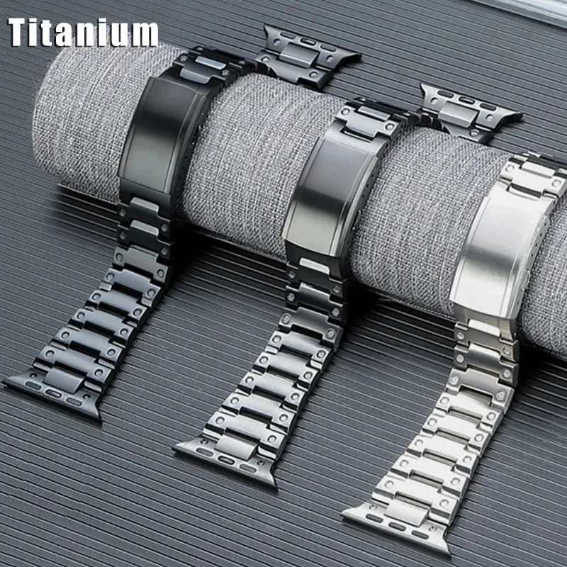 Titanium Strap For Apple Watch ultra band 49mm 44mm 45mm 40mm 41mm 38mm 42mm metal Bracelet iWatch Series 9 8 7 6 5 4 3 SE bands