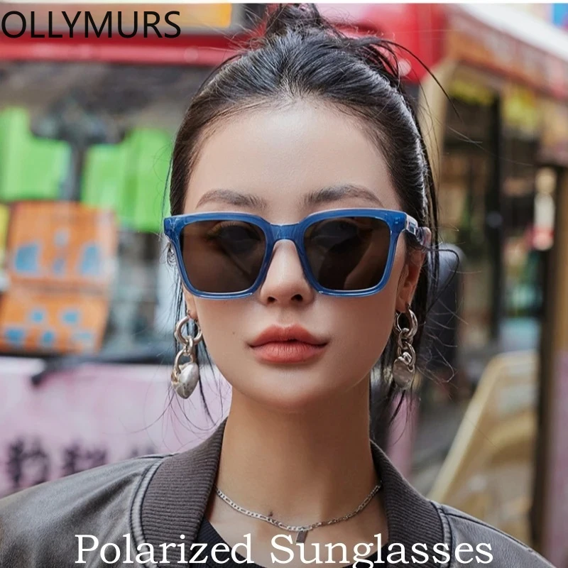 

OLLYMURS Fashion TR90 Nylon Polarized Glasses Retro Square Driving Travel Optical Prescription Sunglasses Men and Women A0714
