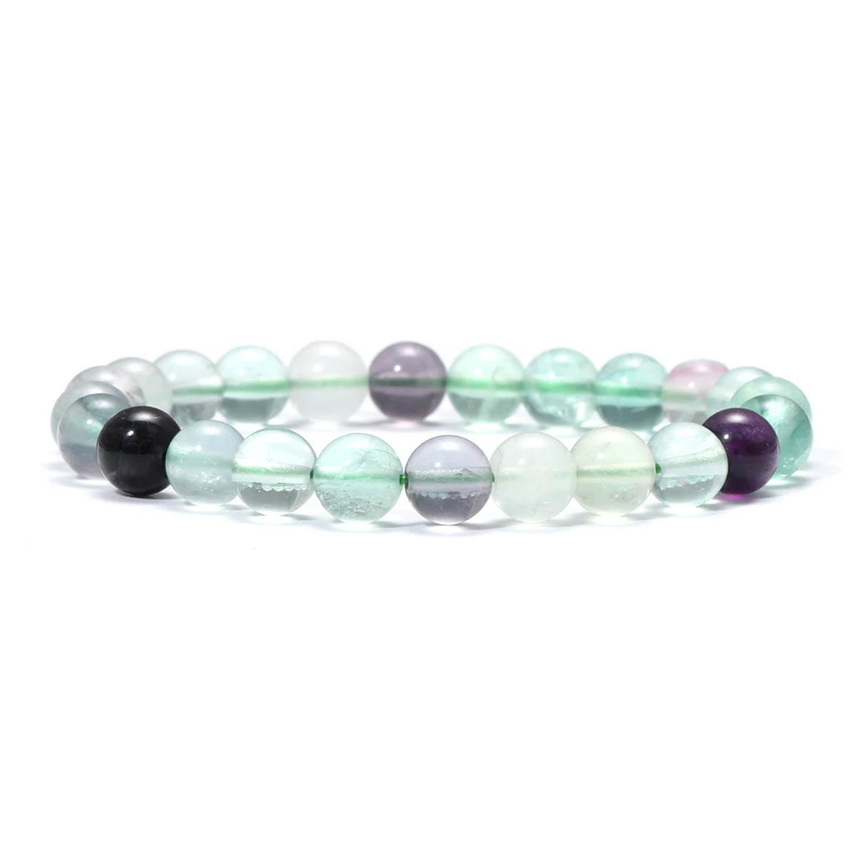 AAA Natürliche Mehrfarbige Fluorit Stein Perlen Runde Lose Spacer Perlen 8mm Armbänder Für Frauen Männer Yoga Schmuck