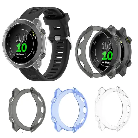 Garmin Forerunner 55 158 투명 보호 쉘 커버용 소프트 TPU 보호 케이스