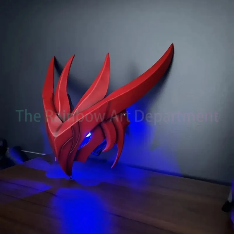 لعبة الهالوين League of Legends cos Yon Face Mask Dress Up Prom Demon Resin Glow Mask