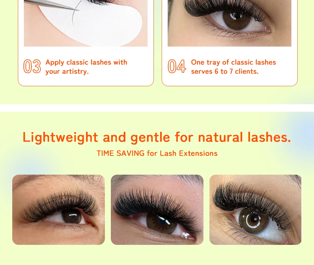 LUKATME Klassische Wimpernverlängerungen Premium Weiche Nerz-Wimpern Einzelne Natürliche Falsche Wimpern Augenvergrößerung Make-up-Tools – Detail 6