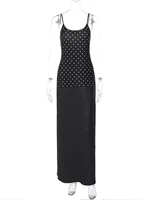 2026 New Womens Polka Dot French Style Long Slip Dress Sleeveless Hip Hugging Slim Fit Casual Women Clothing - Image 6