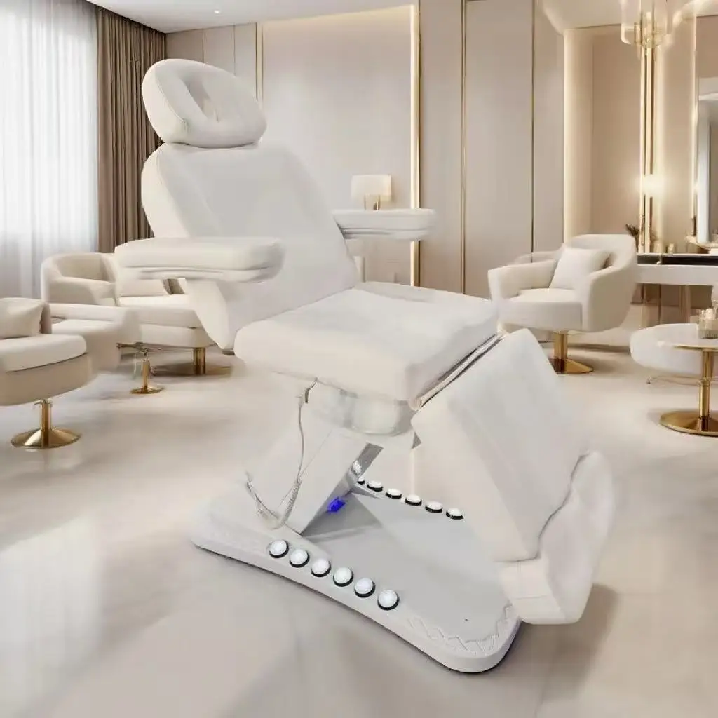 Custom Color Professional Electric Adjustable Beauty Massage Bed Leather Tattoo Lash Facial Treatment Chair Reclining Salon SP