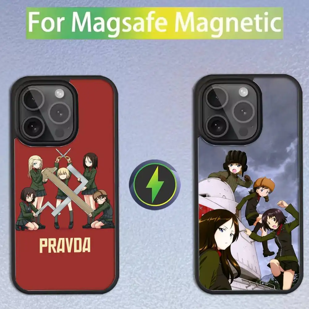 

GIRLS and PANZER Anime Phone Case For iPhone 16,15,14,13,12,11,Pro,Max,Plus,Mini,SE Magsafe Magnetic Wireless Charging