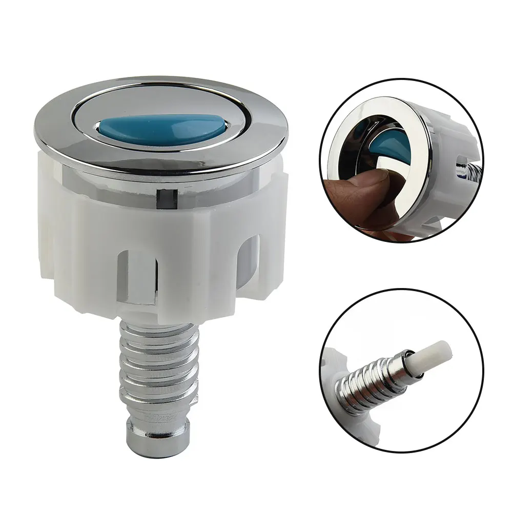 

Bathroom Accessories Toilet Button Toilet Switch 38-49mm Dual Flush Water Button Silver Water Tank Button For Ideal Cistern Tank