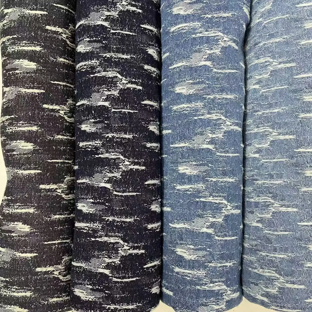 

Толстая стираная волнистая жаккардовая хлопковая джинсовая ткань с принтом для шитья платьев, верхней одежды, сумки, брюк, сумки, обувь, шапки, джинсовая ткань «сделай сам»