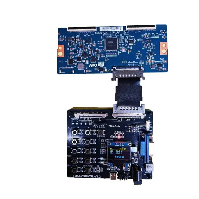 บอร์ดควบคุมแรงดันไฟฟ้า BAAR-Tcon Vgh Vgl Vcom พร้อมโปรแกรมเมอร์ แหล่งจ่ายไฟ DC ปลั๊กแบบ US ออลอินวัน เมนบอร์ด