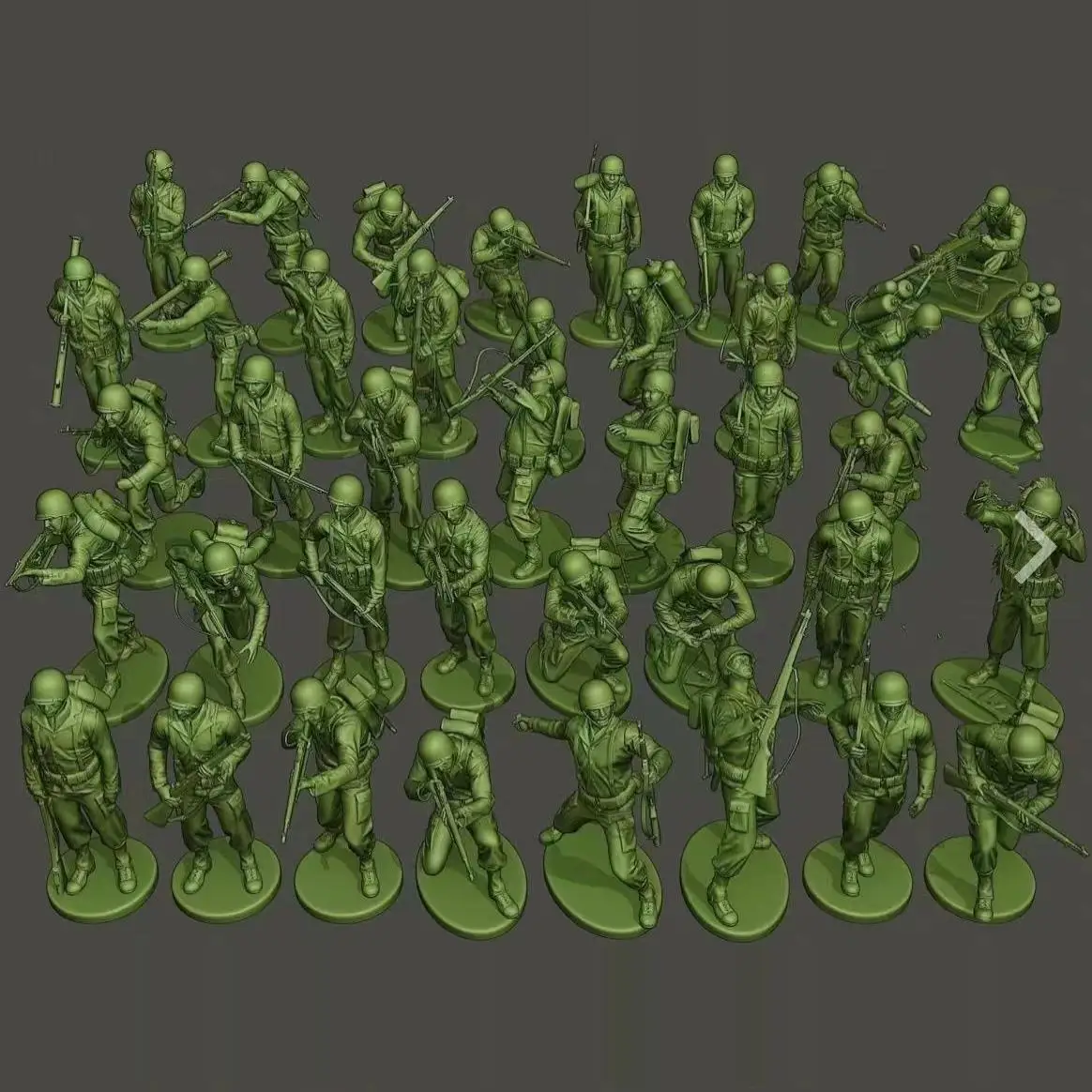 第二次世界大戦米軍戦闘歩兵樹脂兵士-3d-72-87-6-6-48-スケールプラモデルキット-v