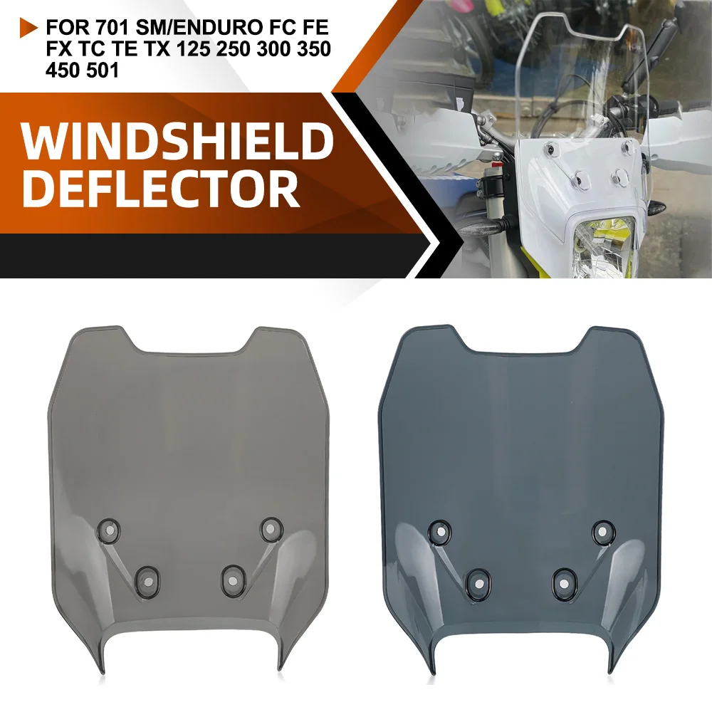 Windshield For Husavarna TC 125/250 TE150 250 300 701 SM/Enduro FC350/450 FE250/350/501/450 Motorcycle Windscreen Wind Deflector