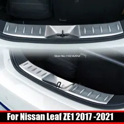 Fit For Nissan Leaf ZE1 2017 2018 2019 2020 2021 Built-in Rear Bumper Protector door Sill Trunk Tread Plate Trim Accessories