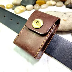 Blongk Universal Car Key Case Waist Bag Genuine Leather Hand-Made Car Key Holder Belt Pack Men PD-QC