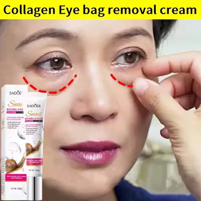  Snail Collagen Eye Cream Anti Dark Circles Instant Remove Eyes Bags Puffiness Brighten Moisturizer Firm Eyes Skin Care Product