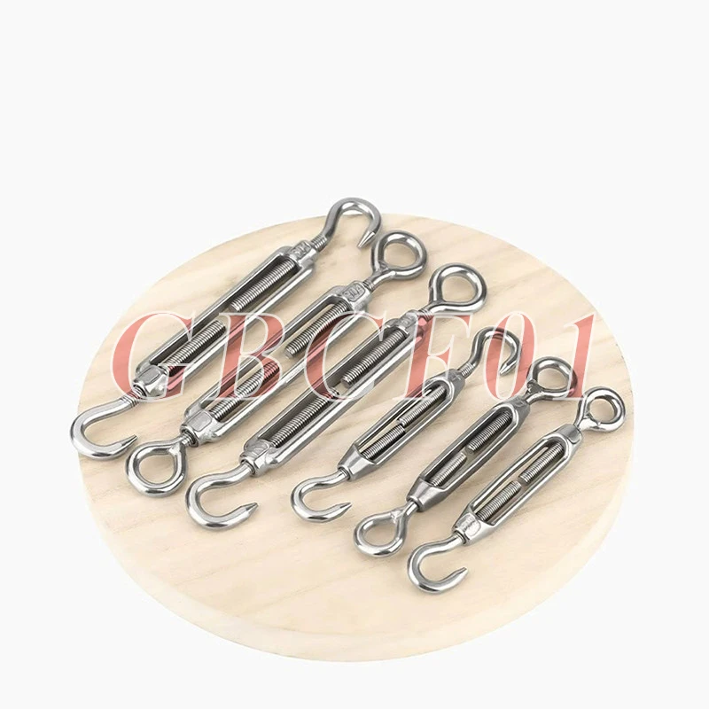 304 Stainless Steel Wire Rope Tensioner Turnbuckle Wire Tightener Rope Tensioner Adjustable Strainer M4 M5 M6 M8 M10 M12 M14