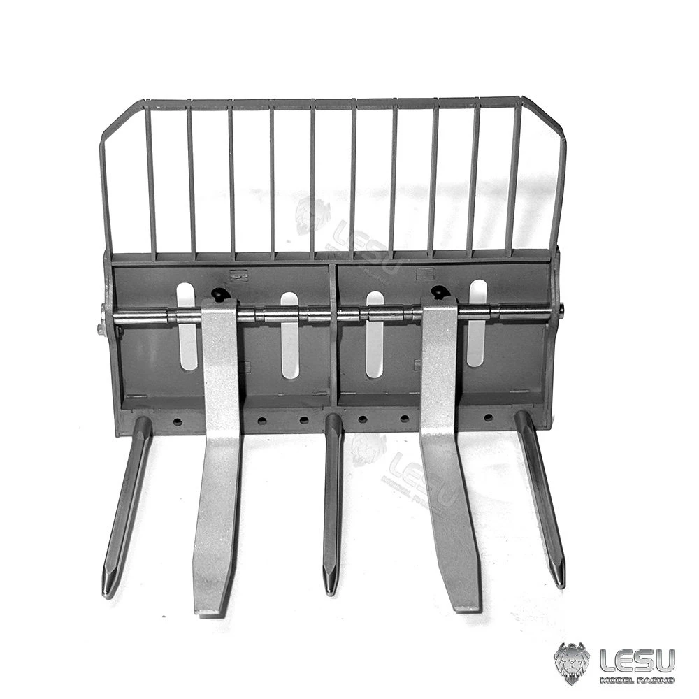 RC 1/14 Metal Fork Bucket for Tamiya Hydraulic Excavator Loader Dump Truck for SCANIA MAN VOLVO Trailer Tipper DIY Parts