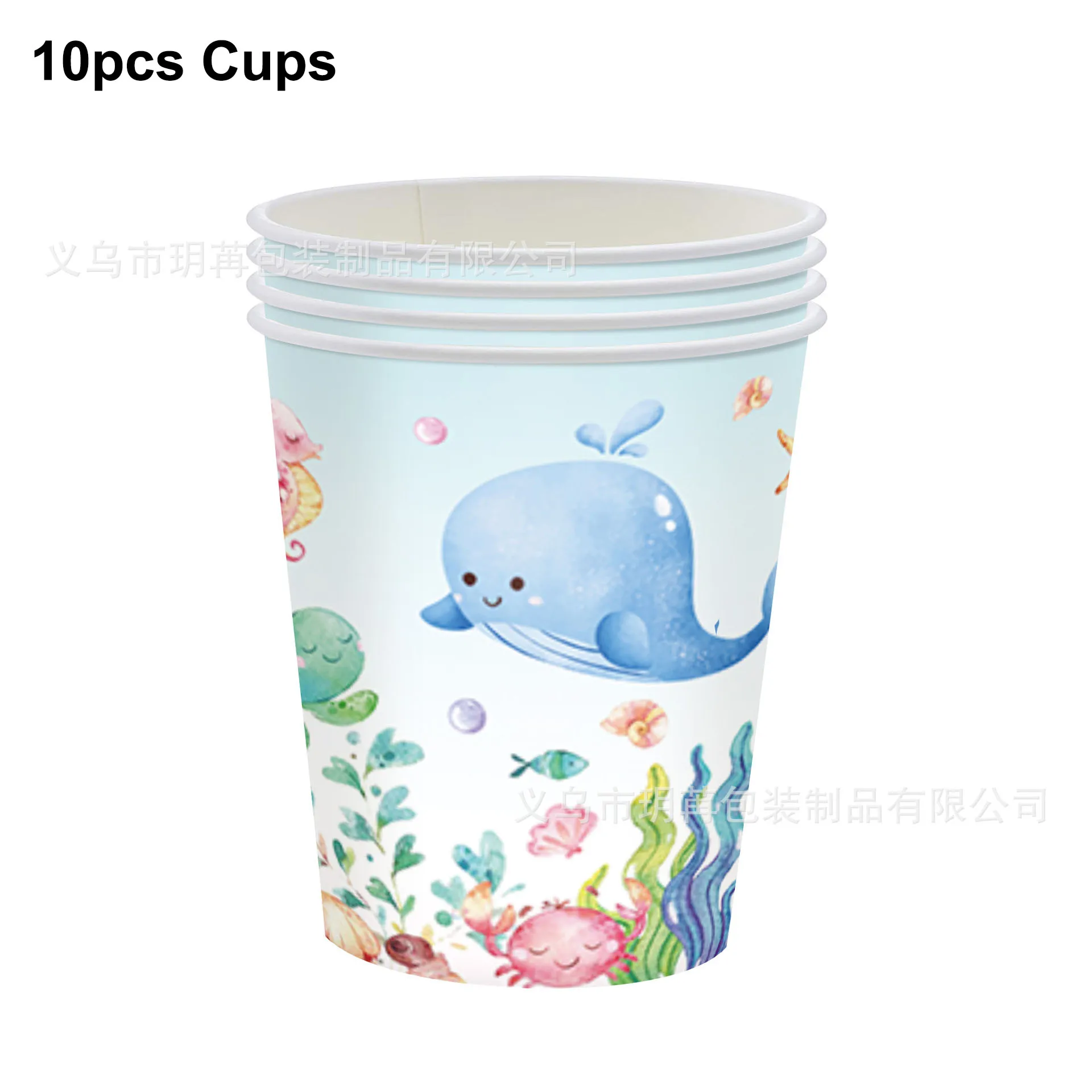 Ocean Birthday Disposable Tableware Under the Sea Party Supplies Plates Cups Napkins Shark Ocean Themed Birthday Party Decoratio