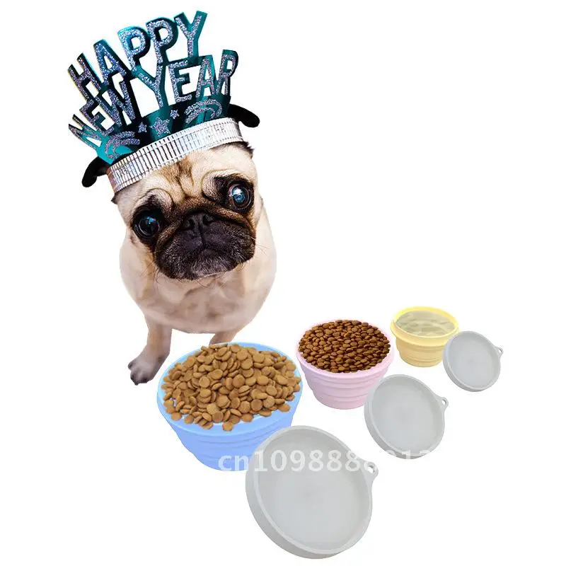 

Silicone Pet Bowl Foldable Portable Out Dog Cat Feeding Bowl Pot Bowl Mat Placemat