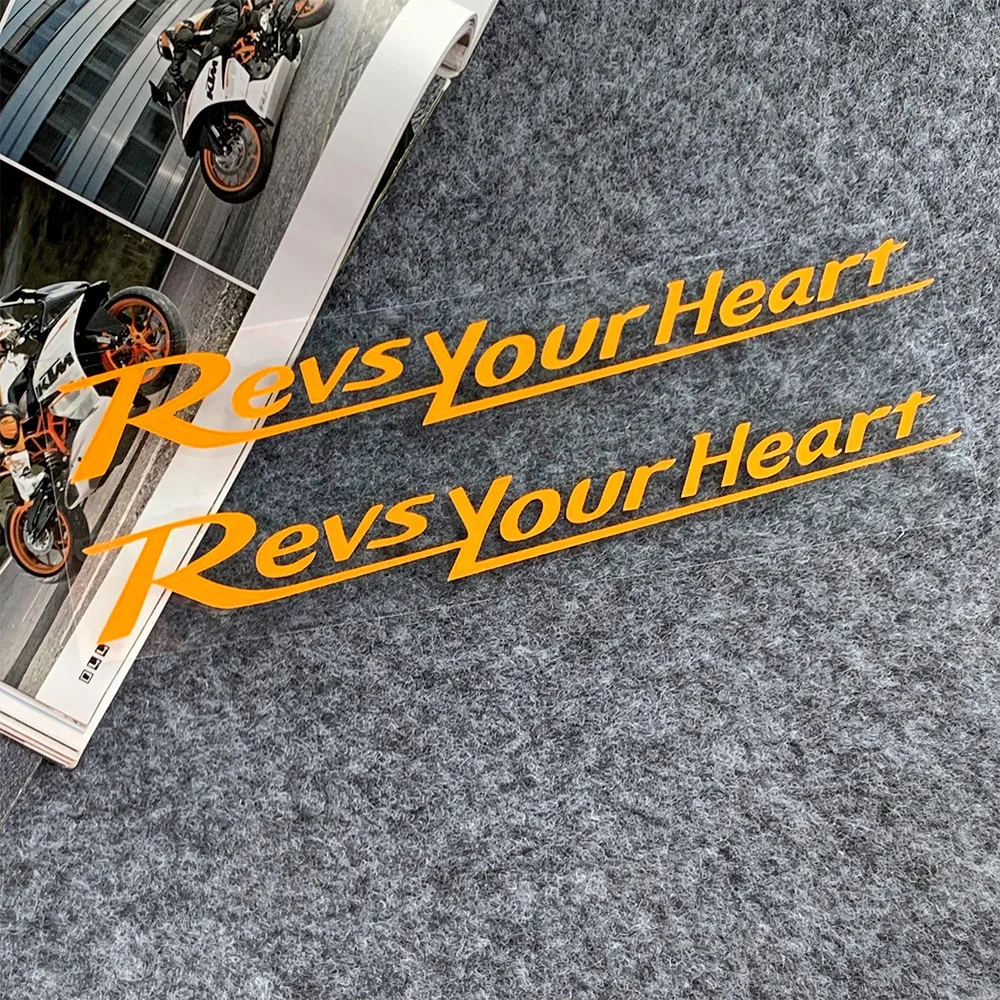 (2Pcs/Set) Ignite Heartbeat Waterproof Vinyl Sticker for Motorcycle Motorbike Car Body Decor
