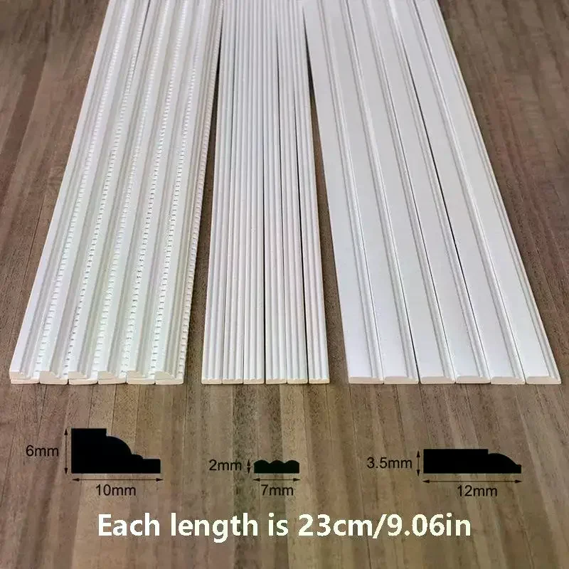 1/3Pcs Dollhouse Skirting Line Ceiling Line Model For Micro Landscape Decor Strip Handmade DIY Scene Doll House Accessories