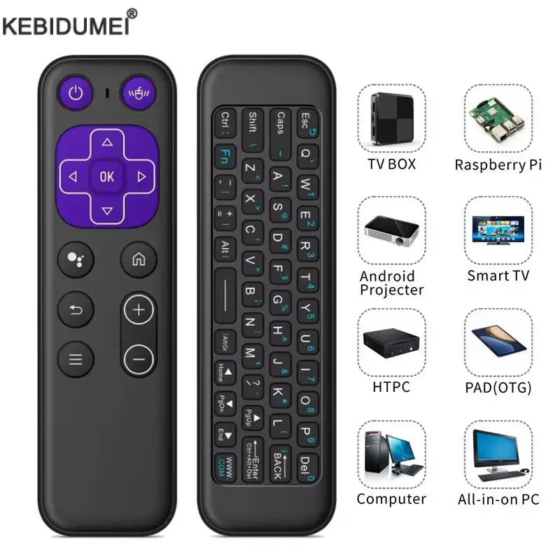T6 2.4G BT Air Mouse Voice Function IR Learning TV Wireless Remote Controller Rechargeable With USB Receiver For Android TV Box