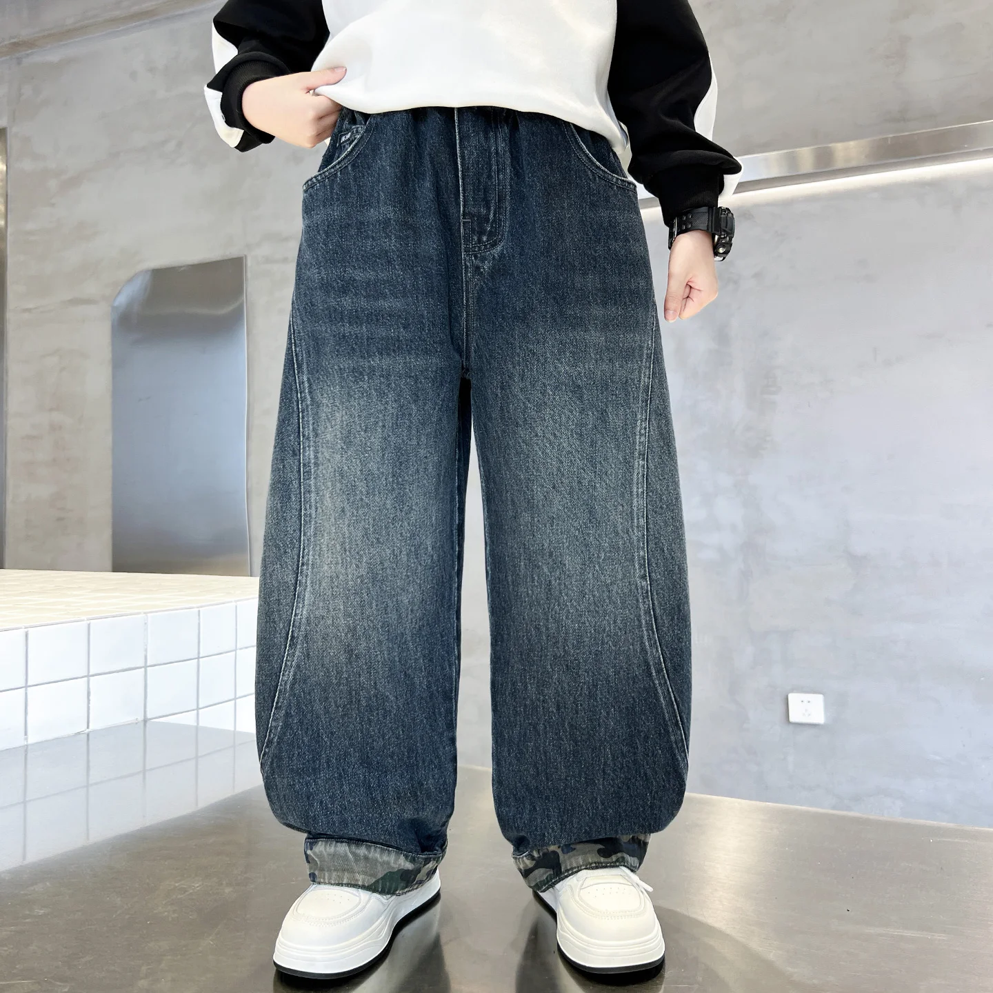 Boys  Versatile Casual Jeans Street Style Fashion Children's Teen Pants Spring Autumn Season Comfortable Fit Kids' Clothing 6011