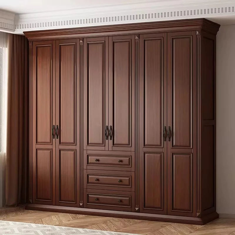 

American wardrobe, pure solid wood cherry wood