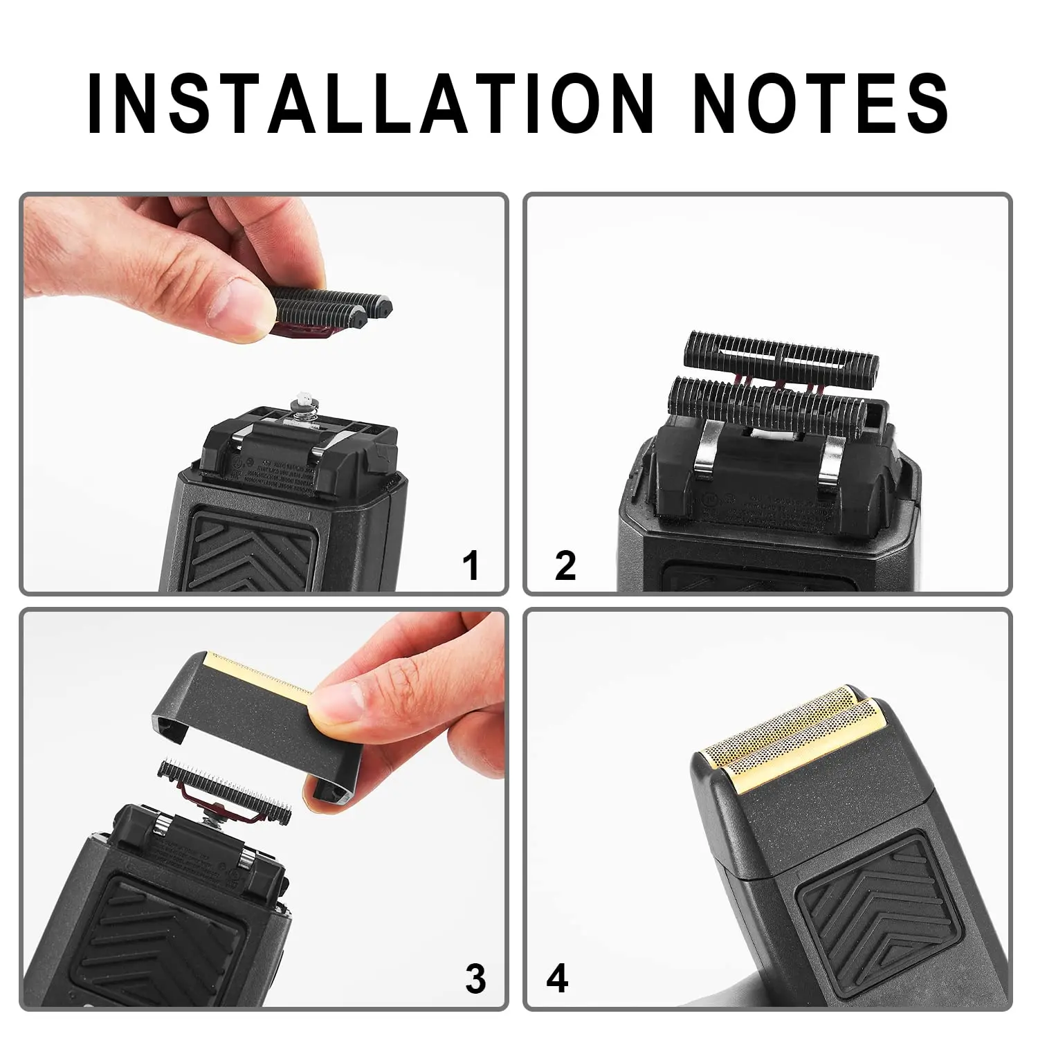 Play Video  Professional 5 Star Service Finale Shaver Replacement Foil And Blade Cutter Head For Wahl 8164 Hair Clipper Barber