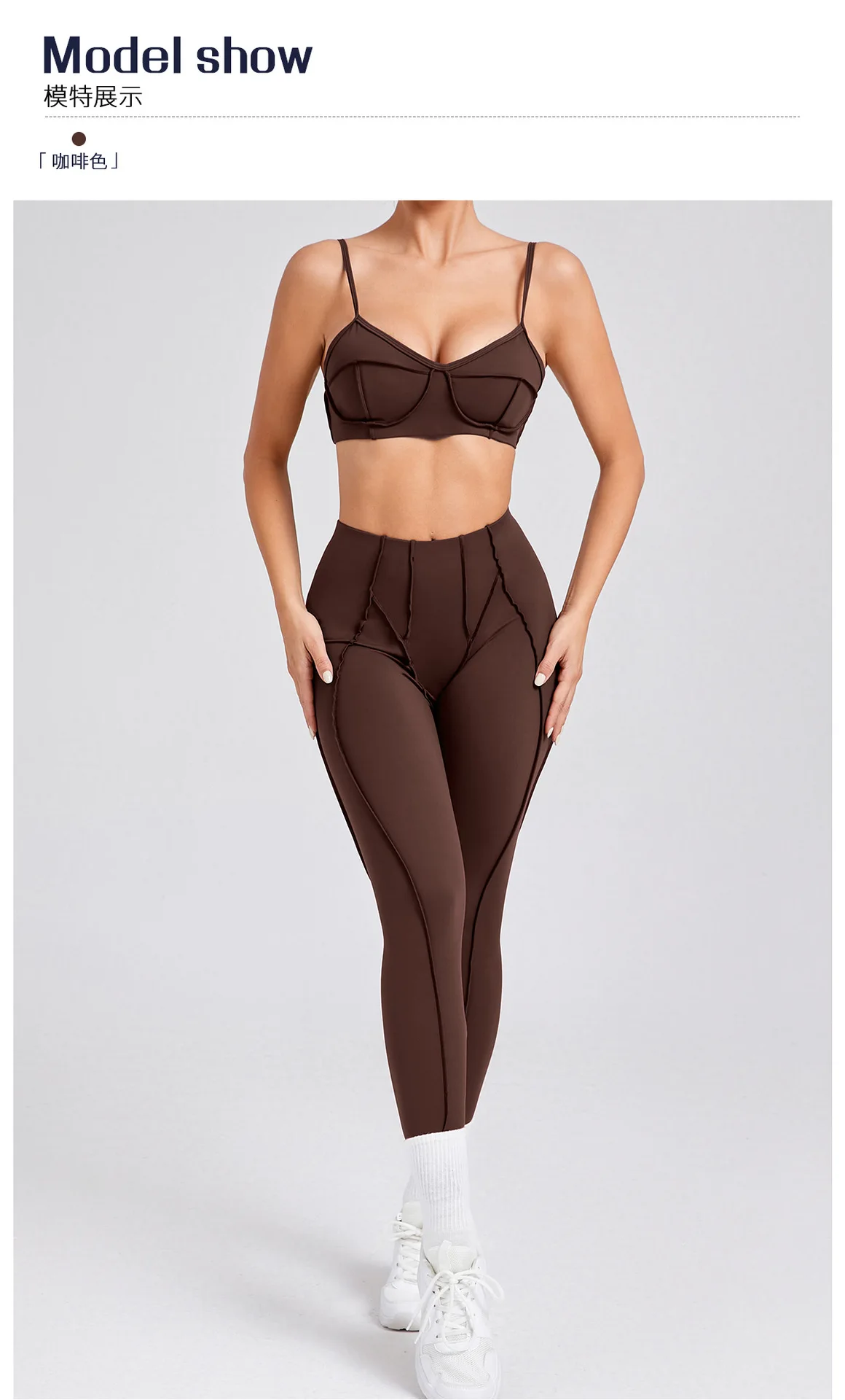 Yoga Sport Fitness Sets Hohe Taille Hüfte-hebe Hosen Open Back Bh Anzug Beiläufige Laufende Workout Gym Leggings Sexy sets Frauen – Detail 10