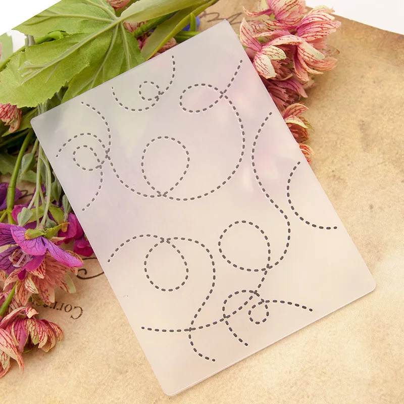 3D-Prägeordner mit strukturierten Impressions, Linienstruktur, Punkt-Hintergrund-Prägeordner für die Kartenherstellung, DIY-Handwerk, Kunstbedarf – Detail 4