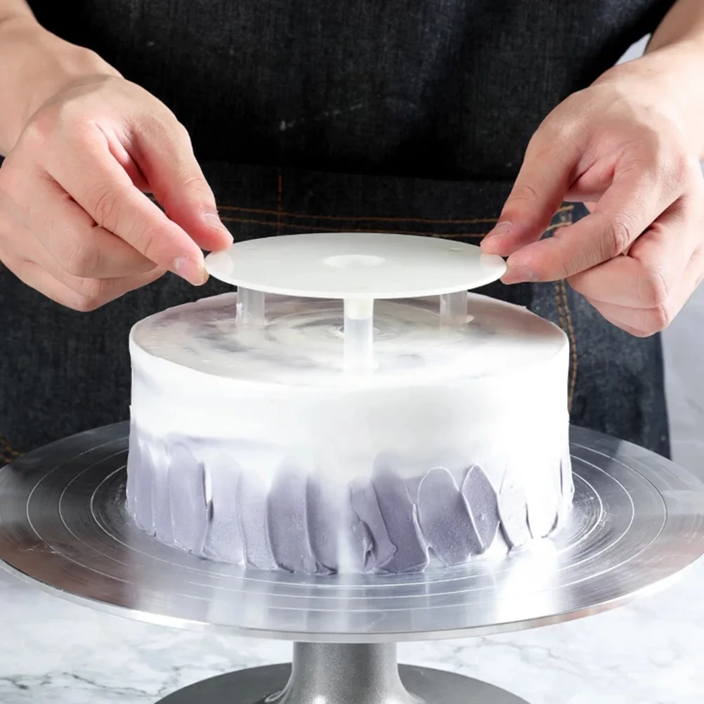 

6 Sets Stand Cake Support Stand Gaskets Food Grade Material Stable Bracket PP Plastic Wedding Party Display