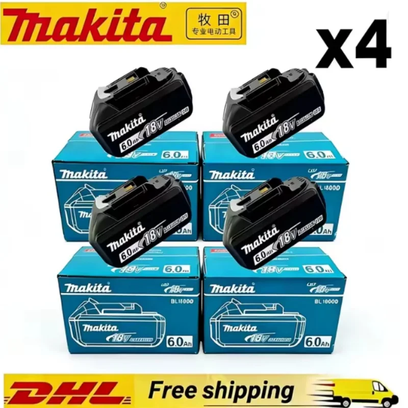 

Genuine 6AH makita BL1860 6ah Battery Power Tools Li-ion Replacement LXT BL1850 BL1840 for 18V Screwdriver with BMS 18v battery