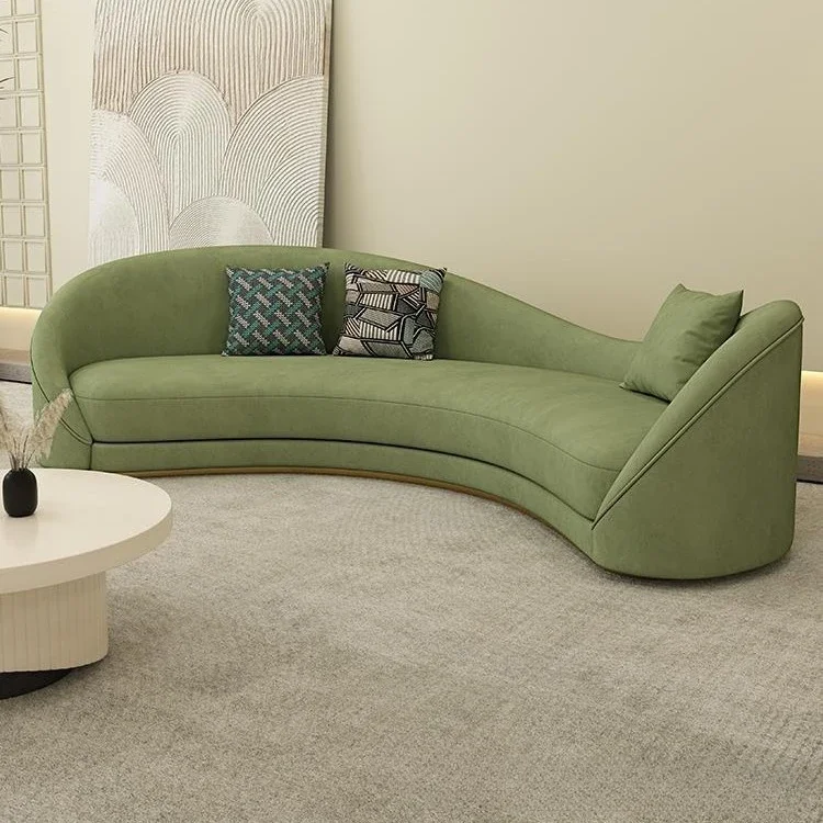 غرفة المعيشة قماش منحني، شقة صغيرة متعددة الأشخاص أريكة طاولة القهوة، التفاوض المكتبي البسيط