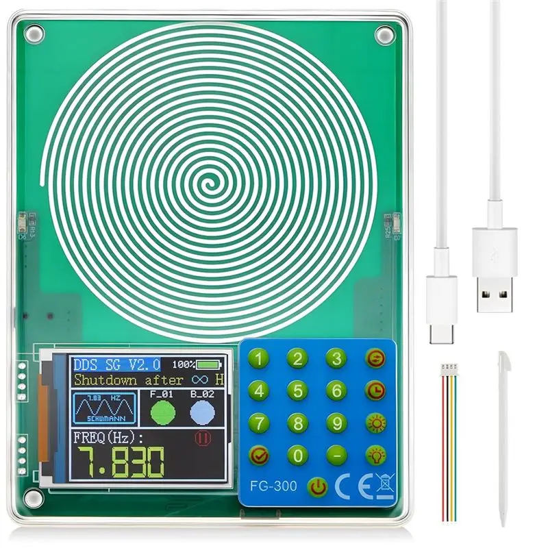 A84E-Resonance Generator Adjustable 0.1Hz-200000Hz Schumann Sine Wave Sound Frequency Machine