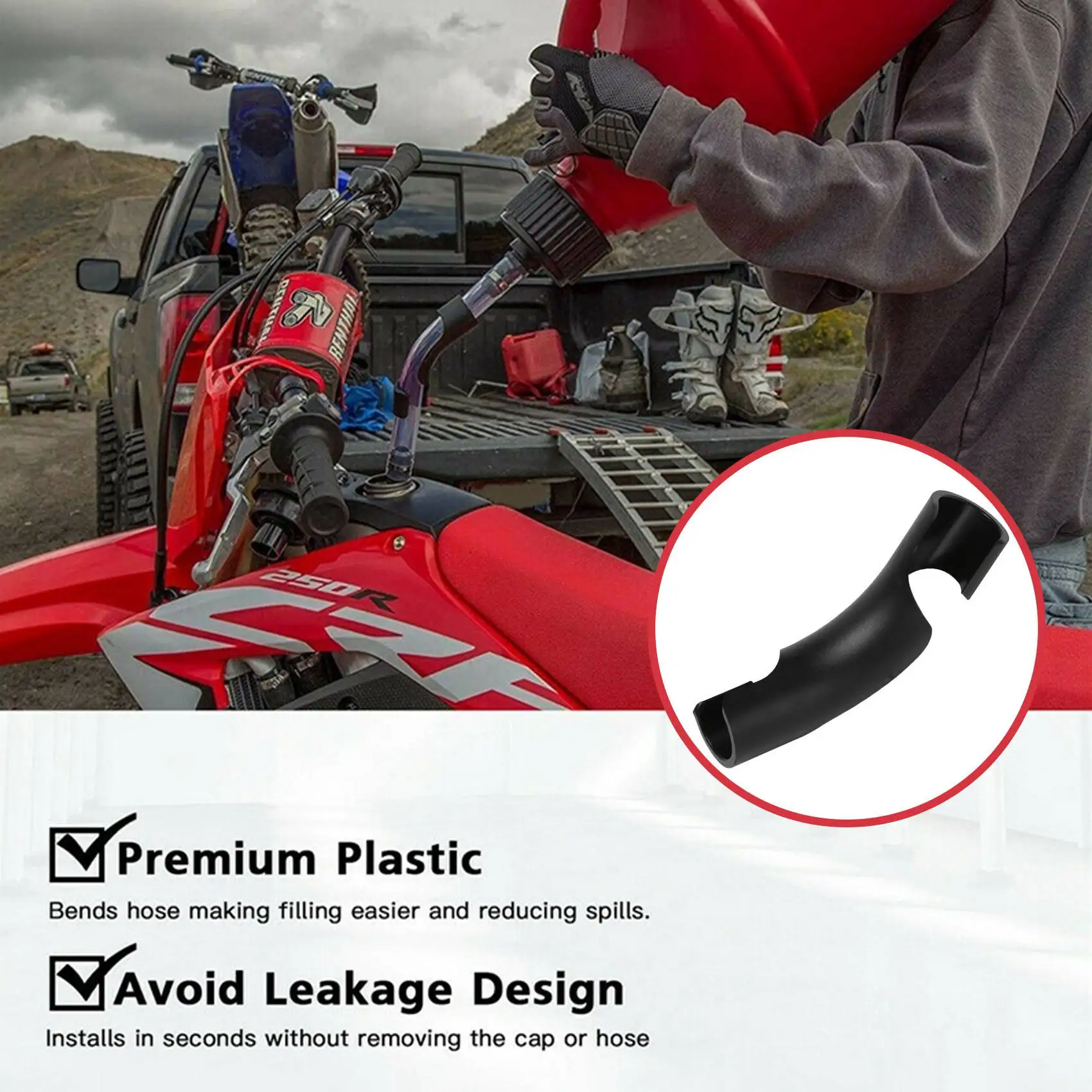 Compatible🔧5 Gallon Fuel Jug Gas Can VP Racing Fuel Deluxe Cap Filler Hose 14-Inch Hose Kit
