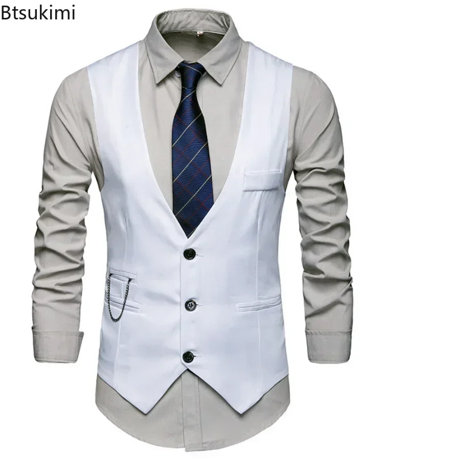 2026 Men's Sleeveless Oversized Vest Top Men Multi Pockets Vest Mens Single Breasted Comfortable Solid Color Vest Jacket 5XL 6XL