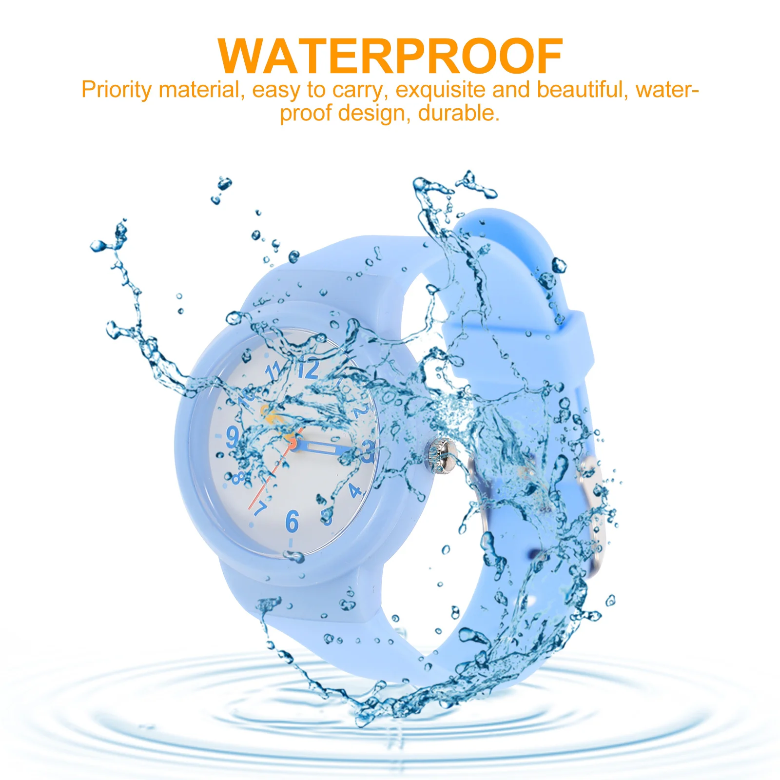 قطعة واحدة من ساعة اليد المقاومة للماء والبسيطة لللامتحان للهدايا، ساعة لامعة ومتينة، سطح أملس