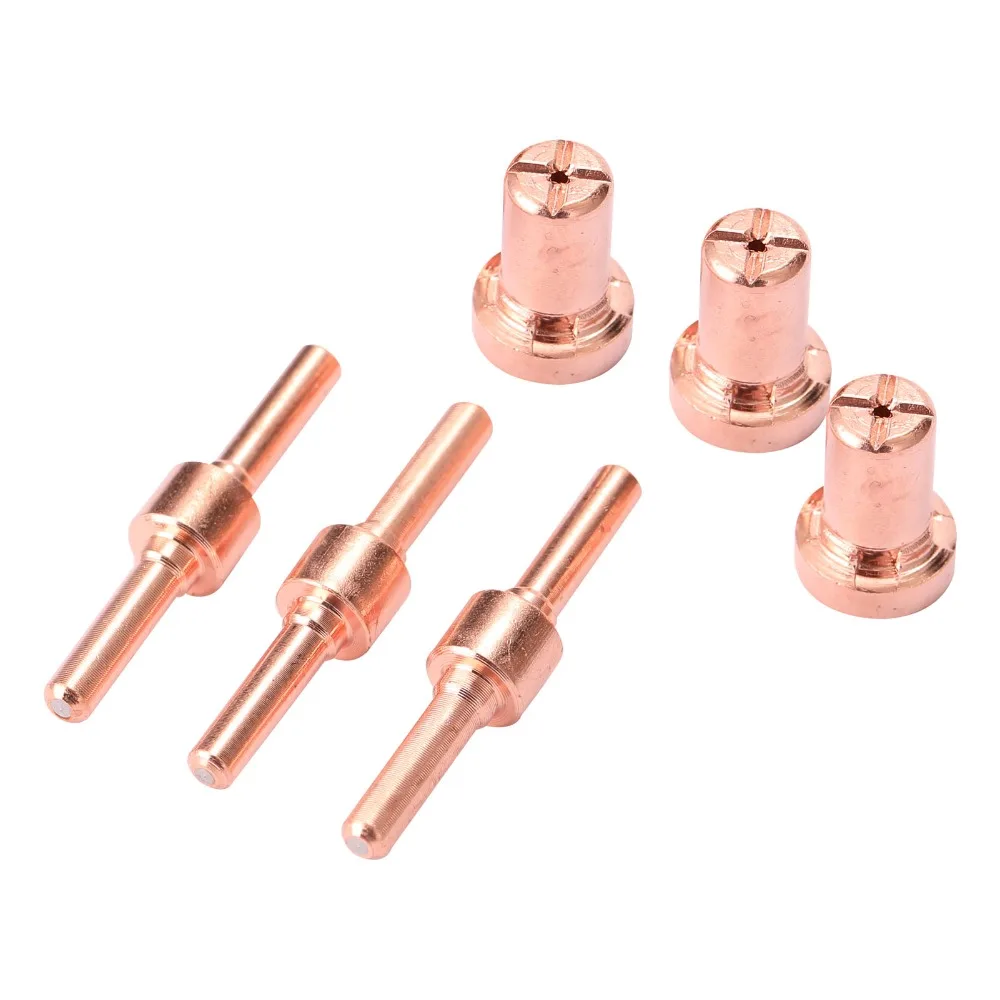 65pcs 40A Rating Plasma Torch Tips Extended Design Shield Cup Included Plasma Cutting Nozzle Nose Fittings