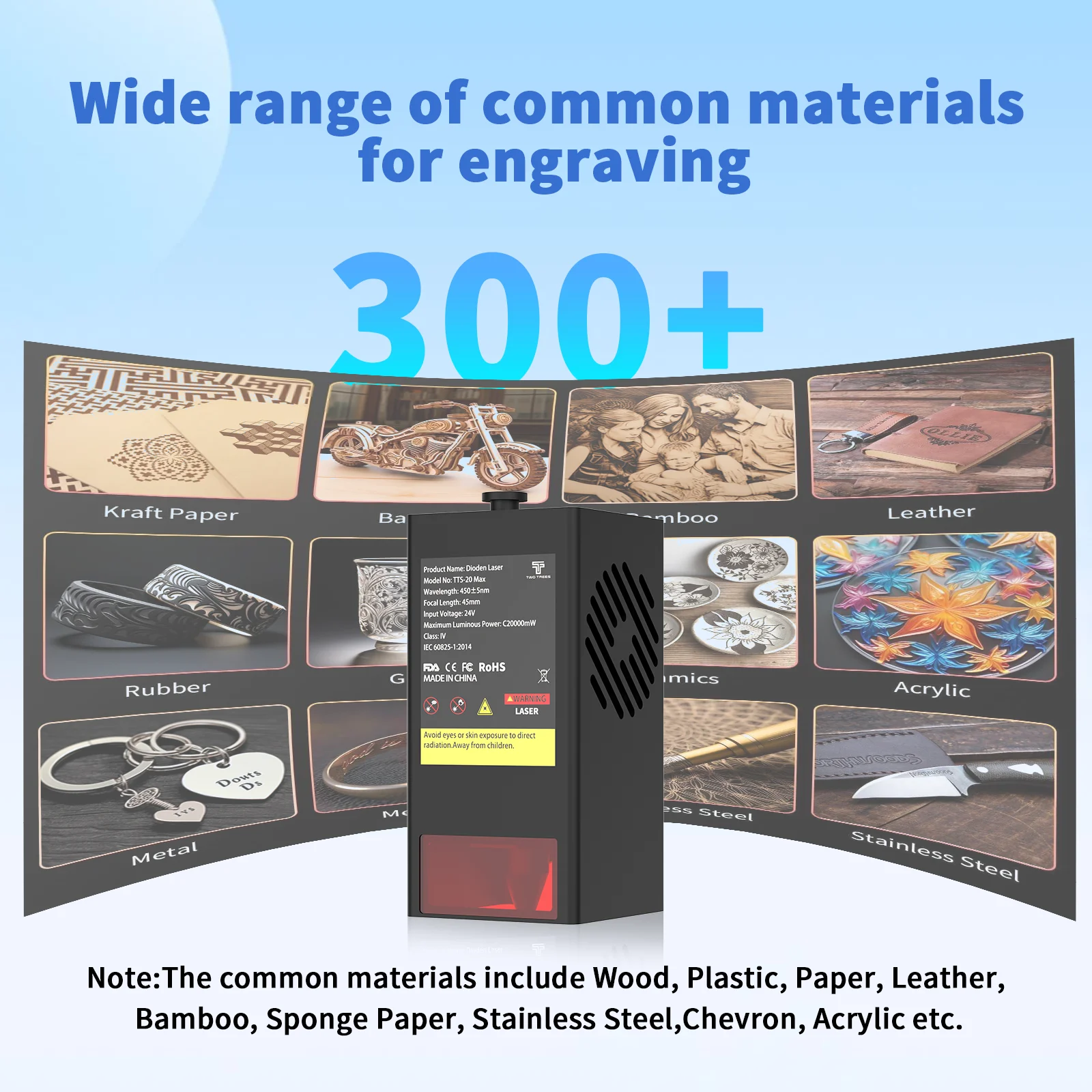 TwoTrees 600x600mm CNC grabador láser 130W TTS-20 Max máquina de grabado láser de Metal madera cuero MDF máquina cortadora acrílica