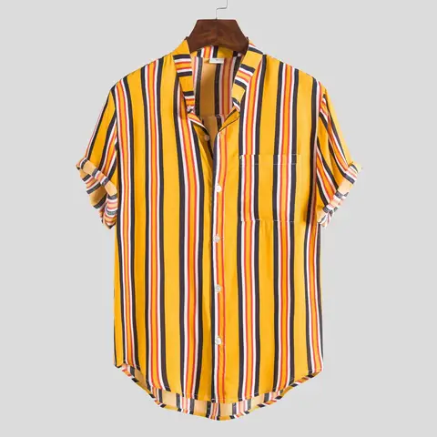 2020 Casual Style Men's Wear Cross-Border European American Best-Seller Tebay Amazon Wish Men's Shirt Beach Shirt
