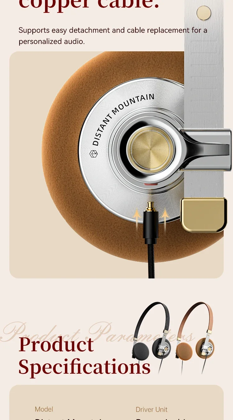 ROSESELSA 遠山ヘッドフォン 40 ミリメートルダイヤフラムドライバー