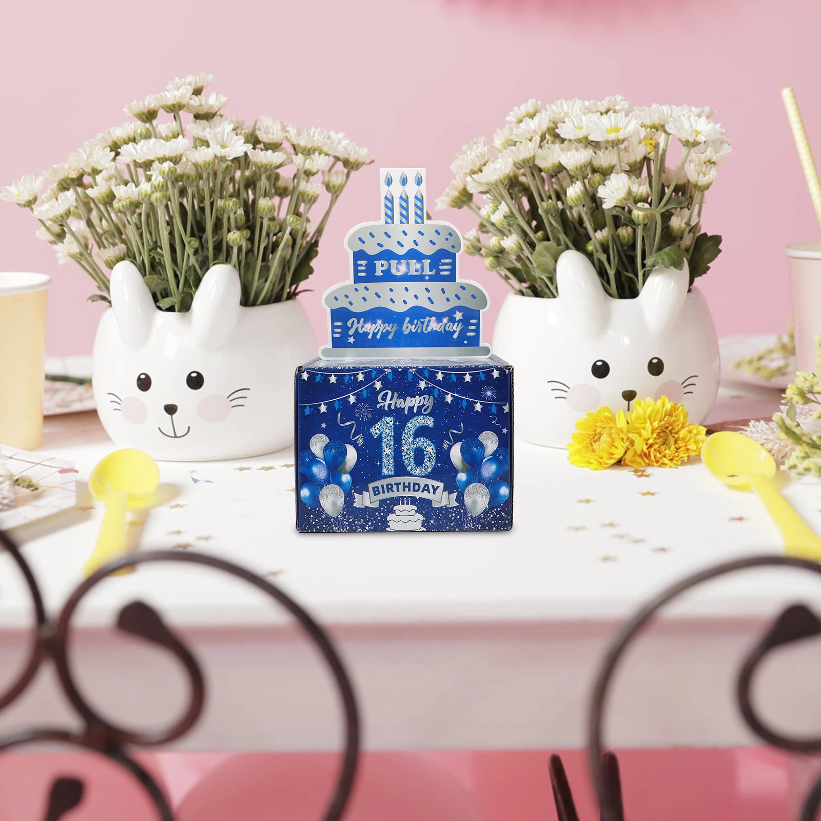 

1 Set Cash Pull Out Money Box Birthday Party Favor Cake Decoration Supplies