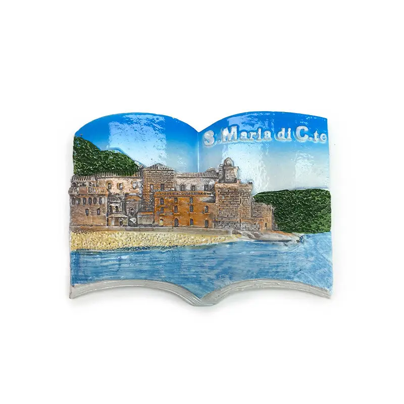 

Italy Castellabate Resort Cultural and Creative Magnetic Fridge Magnets Travel Souvenirs Handicrafts Gifts