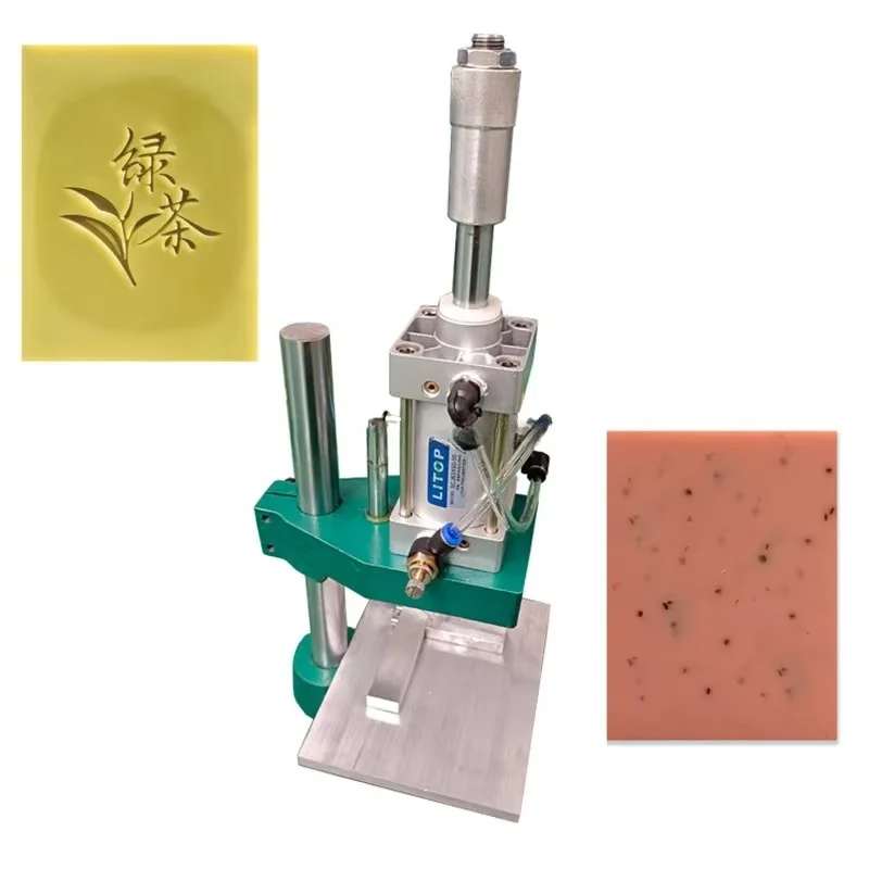 Customized Pneumatic Manual Toilet Soap Stamping Machine Industrial Soap Pattern Embossing Equipment