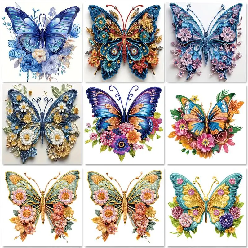 

GATYZTORY 5D DIY Special Shape Diamond Painting Drill Butterfly Kit Crystal Diamond Embroidery Rhinestone Home Wall Decor Art Gi