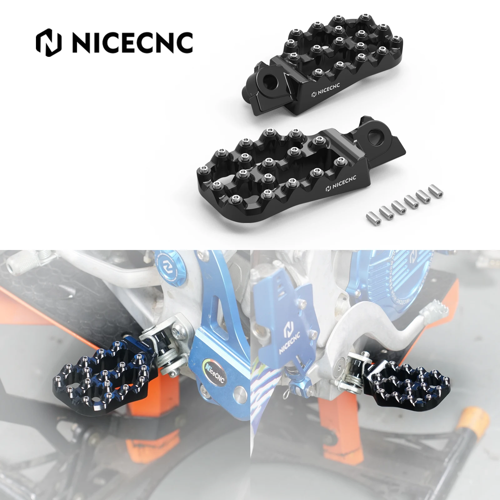 

NICECNC For Yamaha YZ 125 250 2005-2024 YZ250F WR 250F 450F 2005-2023 YZ 250X 250FX 450FX 450F 125X Extender Footrests Foot Pegs